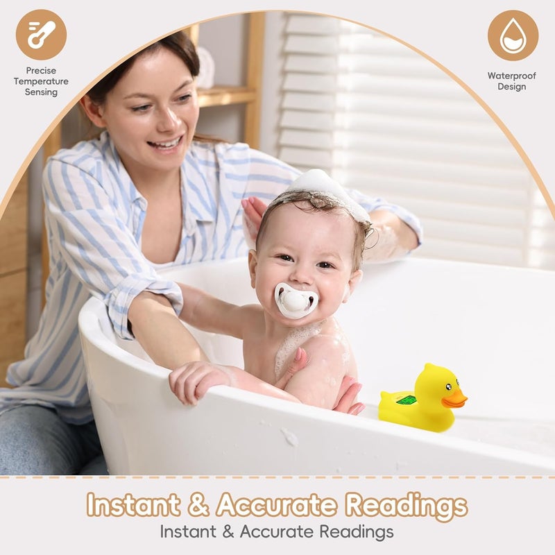 BH Duck Rechargeable Baby Bath Thermometer - Fast Temperature Reading, Digital Water Thermometer for Bathtub and Room, Safety Infant Floating Bath Toy, Baby Bath Essentials - Image 2